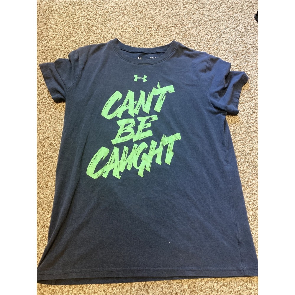 Under Armour Heat Gear Youth L YLG Shirt Loose Short Sleeved